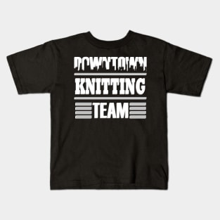 Knitting Club Team Squeeling Wool Gift Kids Kids T-Shirt